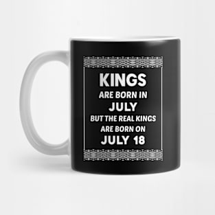 Birthday King White July 18 18th Mug